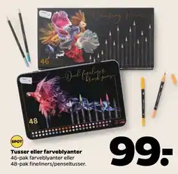 Netto Tusser eller farveblyanter, DKK 99 tilbud