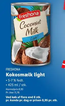 Lidl Kokosmælk light, DKK 5 tilbud