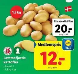 Lidl Lammefjordskartofler, DKK 20, App-pris tilbud
