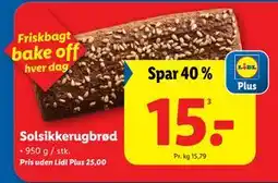 Lidl Solsikkerugbrød, DKK 25, App-pris tilbud