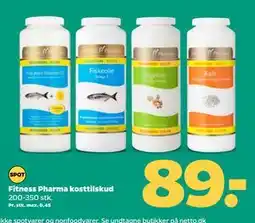 Netto Fitness Pharma kosttilskud, DKK 89 tilbud