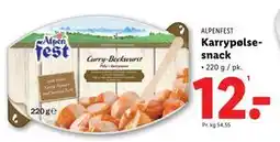 Lidl Karrypølsesnack, DKK 12 tilbud