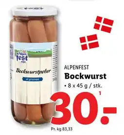 Lidl Bockwurst, DKK 30 tilbud