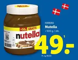 Lidl Nutella, DKK 49 tilbud