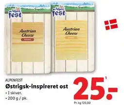 Lidl Østrigsk-inspireret ost, DKK 25 tilbud