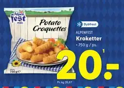 Lidl Kroketter, DKK 20 tilbud