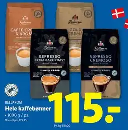 Lidl Hele kaffebønner, DKK 115 tilbud