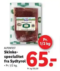 Lidl Skinkespecialitet fra Sydtyrol, DKK 65 tilbud