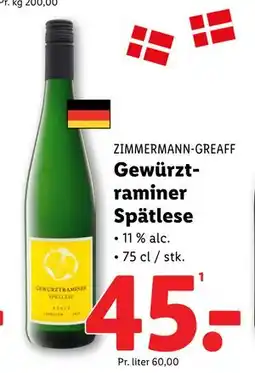 Lidl Gewürztraminer Spätlese, DKK 45 tilbud
