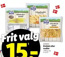 Lidl Knödel eller nudler, DKK 15 tilbud