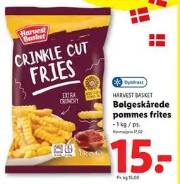 Lidl Bølgeskårede pommes frites, DKK 15 tilbud