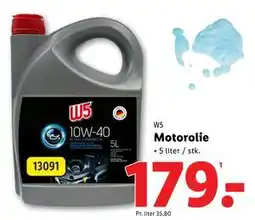 Lidl Motorolie, DKK 179 tilbud