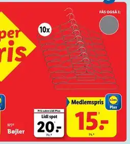 Lidl Bøjler, DKK 20, App-pris tilbud