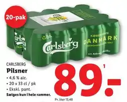 Lidl Pilsner, DKK 89 tilbud
