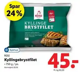 Lidl Kyllingebrystfilet, DKK 45 tilbud