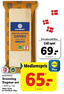 Lidl Dronning Dagmar ost, DKK 69, App-pris tilbud