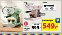 Lidl Espressomaskine, DKK 599, App-pris tilbud