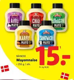 Lidl Mayonnaise, DKK 15 tilbud