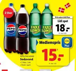 Lidl Sodavand, DKK 18, App-pris tilbud
