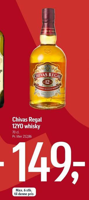 Føtex Chivas Regal 12YO whisky tilbud