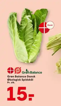 SPAR Grøn Balance Dansk Økologisk Spidskål, DKK 15 tilbud