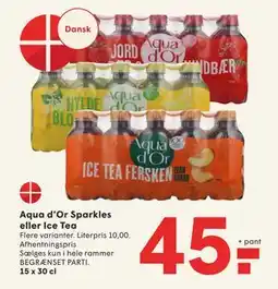 SPAR Aqua d’Or Sparkles eller Ice Tea, DKK 45 tilbud