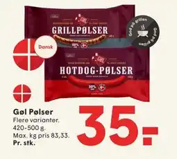 SPAR Gøl Pølser, DKK 35 tilbud