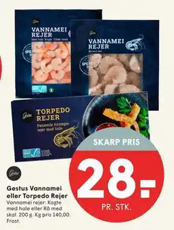 SPAR Gestus Vannamei eller Torpedo Rejer, DKK 28 tilbud