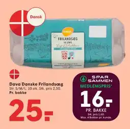 SPAR Dava Danske Frilandsæg, DKK 25, App-pris tilbud