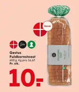 SPAR Gestus Fuldkornstoast, DKK 10 tilbud