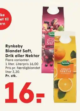 SPAR Rynkeby Blandet Saft, Drik eller Nektar, DKK 16 tilbud
