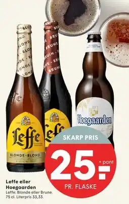 SPAR Leffe eller Hoegaarden, DKK 25 tilbud