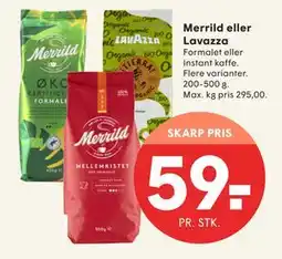SPAR Merrild eller Lavazza, DKK 59 tilbud