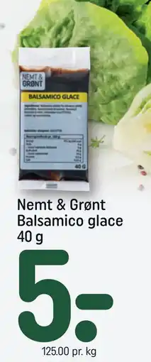REMA 1000 Nemt & Grønt Balsamico glace 40 g, DKK 5 tilbud