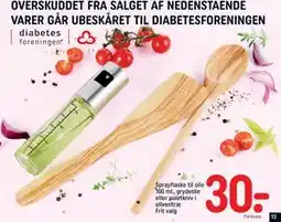 REMA 1000 Sprayflaske til olie 100 ml., grydeske eller paletkniv i oliventræ Frit valg, DKK 30 tilbud