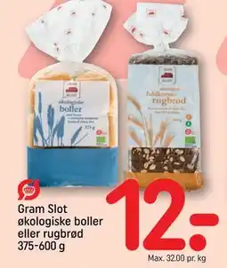 REMA 1000 Gram Slot økologiske boller eller rugbrød 375-600 g, DKK 12 tilbud
