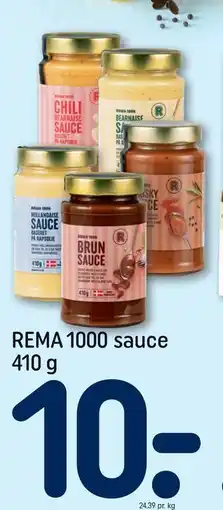 REMA 1000 REMA 1000 sauce 410 g, DKK 10 tilbud