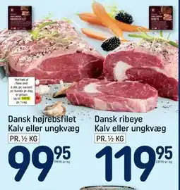REMA 1000 Dansk højrebsfilet Kalv eller ungkvæg, DKK 99.95 tilbud