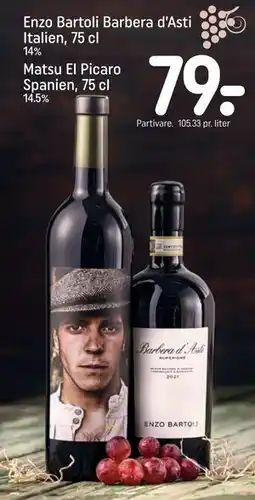 REMA 1000 Enzo Bartoli Barbera d’Asti Italien, 75 cl, DKK 79 tilbud