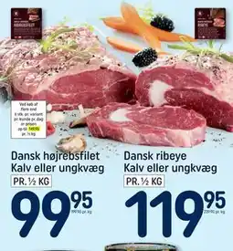 REMA 1000 Dansk ribeye Kalv eller ungkvæg, DKK 119.95 tilbud