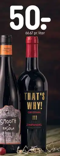 REMA 1000 That’s Why, Cabernet Sauvignon Zinfandel Italien, 75 cl, DKK 50 tilbud