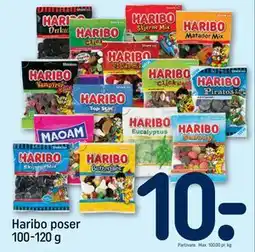 REMA 1000 Haribo poser 100-120 g, DKK 10 tilbud