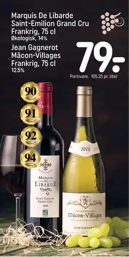 REMA 1000 Marquis De Libarde Saint-Emilion Grand Cru Frankrig, 75 cl, DKK 79 tilbud