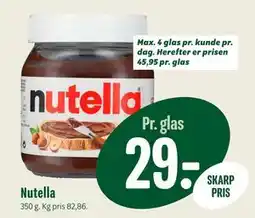 Min Købmand Nutella, DKK 29 tilbud