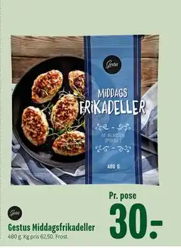 Min Købmand Gestus Middagsfrikadeller, DKK 30 tilbud