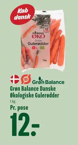 Min Købmand Grøn Balance Danske Økologiske Gulerødder, DKK 12 tilbud