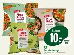 Min Købmand First Price Grøntsager, DKK 10 tilbud