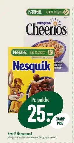 Min Købmand Nestlé Morgenmad, DKK 25 tilbud