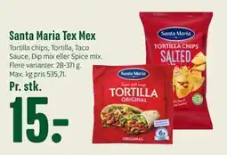 Min Købmand Santa Maria Tex Mex, DKK 15 tilbud