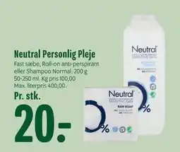 Min Købmand Neutral Personlig Pleje, DKK 20 tilbud